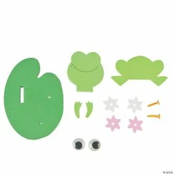 Coupon 🥰 3D Floating Frog on a Lily Pad Craft Kit - Makes 12 🎁 -Boredom Busters Shop 3d floating frog on a lily pad craft kit makes 1213696151 a01