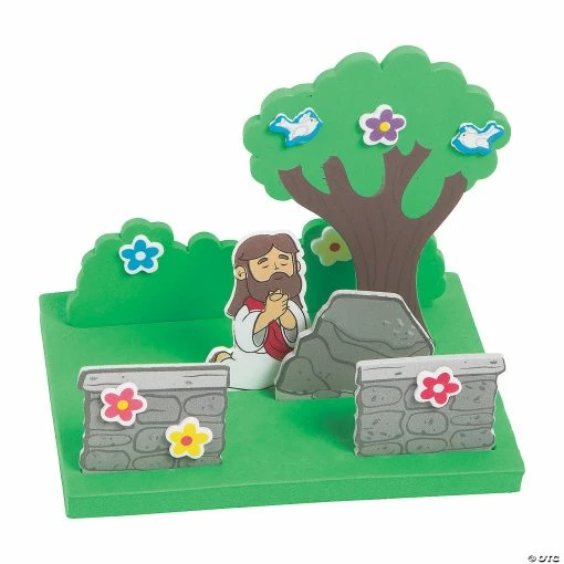 Outlet ⌛ 3D Jesus in the Garden Craft Kit - Makes 12 🧨 -Boredom Busters Shop 3d jesus in the garden craft kit makes 1213798132