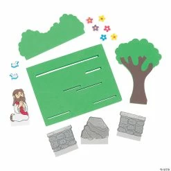 Outlet ⌛ 3D Jesus in the Garden Craft Kit - Makes 12 🧨 -Boredom Busters Shop 3d jesus in the garden craft kit makes 1213798132 a01