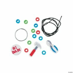 Cheap ✨ Beaded “#1 Dad” Tool Keychain Craft Kit - Makes 12 👍 -Boredom Busters Shop beaded 1 dad tool keychain craft kit makes 1248 9369 a01