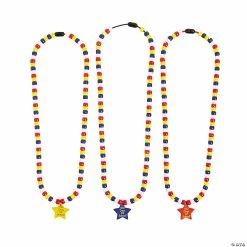 Cheap π― Beaded 100th Day of School Necklace Craft Kit - Makes 12 π
