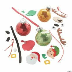 Outlet 🎉 Christmas Bulb Ornament Craft Kit - Makes 12 👏 -Boredom Busters Shop christmas bulb ornament craft kit makes 1213957304 a01