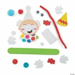 Cheap π Clown Craft Stick Craft Kit - Makes 12 π 6 Cheap π Clown Craft Stick Craft Kit - Makes 12 π -Boredom Busters Shop clown craft stick craft kit makes 1213950329 a01