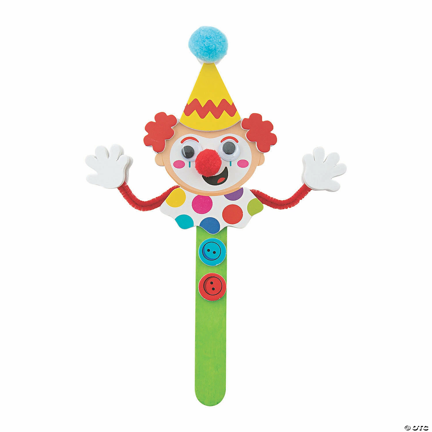 Cheap π Clown Craft Stick Craft Kit - Makes 12 π 3 Cheap π Clown Craft Stick Craft Kit - Makes 12 π