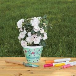 Brand new ✔️ Color Your Own Mom Artist Flowerpots - 12 Pc. 🧨 -Boredom Busters Shop color your own mom artist flowerpots 12 pc 48 5138 a02