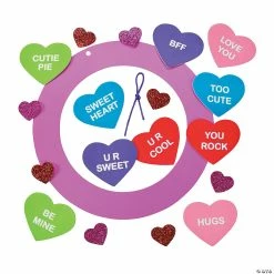 Wholesale ❤️ Conversation Heart Wreath Craft Kit- Makes 12 😍 6 Wholesale ❤️ Conversation Heart Wreath Craft Kit- Makes 12 😍 -Boredom Busters Shop conversation heart wreath craft kit makes 1213757803 a01