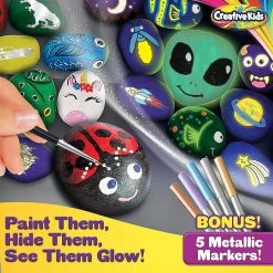 Outlet 😉 Creative Kids Glow In The Dark Rock Painting Arts and Craft Kit for Kids Ages 6+ 😀 -Boredom Busters Shop creative kids glow in the dark rock painting arts and craft kit for kids ages 614150859 a02NOWA