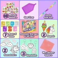 Hot Sale 🎁 Creative Kids Jumbo Gem Art - Make Your Own 25 Diamond Stickers 🌟 -Boredom Busters Shop creative kids jumbo gem art make your own 25 diamond stickers14177712 a03NOWA