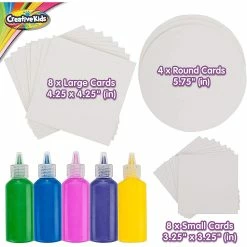 Promo ๐ Creative Kids Spin & Paint Refill Pack - 8 x Large Cards - 8 x Small Cards - 4 x Round Cards - 5 Bottles of Colored Paint ๐ 8 Promo ๐ Creative Kids Spin & Paint Refill Pack - 8 x Large Cards - 8 x Small Cards - 4 x Round Cards - 5 Bottles of Colored Paint ๐ -Boredom Busters Shop creative kids spin and paint refill pack 8 x large cards 8 x small cards 4 x round cards 5 bottles of colored paint14152670 a02NOWA