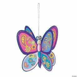 Promo β€οΈ DIY 3D Butterfly Ornaments with Stickers - 12 Pc. π