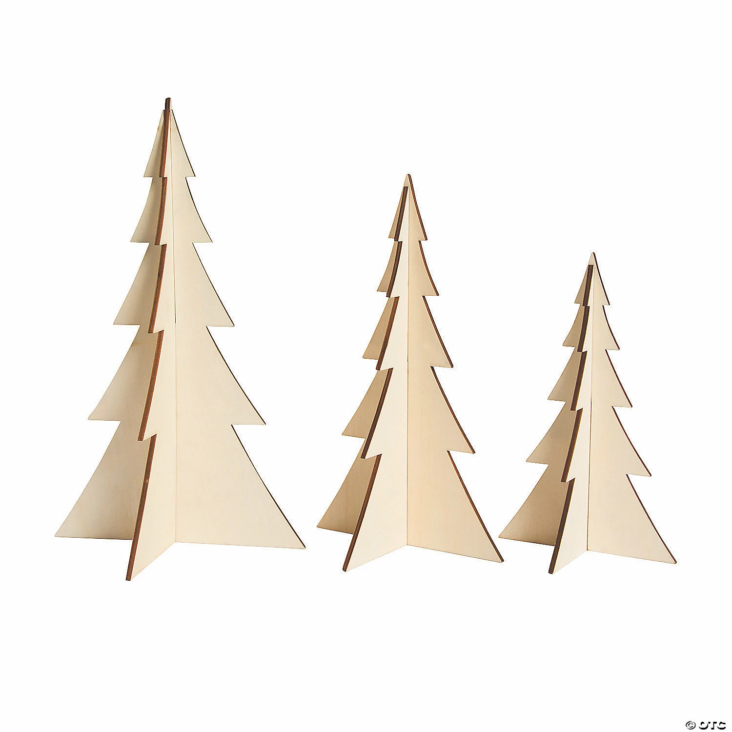 New 👏 DIY Unfinished Wood 3D Stand-Up Trees - 3 Pc. ⭐ 3 New 👏 DIY Unfinished Wood 3D Stand-Up Trees - 3 Pc. ⭐