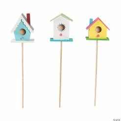 Best deal 😉 DIY Unfinished Wood Birdhouse Planter Sticks - 3 Pc. ⌛ -Boredom Busters Shop diy unfinished wood birdhouse planter sticks 3 pc 13827314 a02