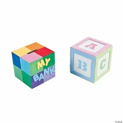 Best reviews of ⌛ DIY Unfinished Wood Block Bank - 12 Pc. 😍 -Boredom Busters Shop diy unfinished wood block bank 12 pc 48 9354a a01