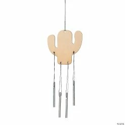 Cheapest 🥰 DIY Unfinished Wood Cactus Wind Chimes - Makes 12 🤩