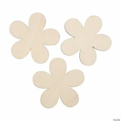 Discount 🛒 DIY Unfinished Wood Flower Shapes - Makes 12 ❤️