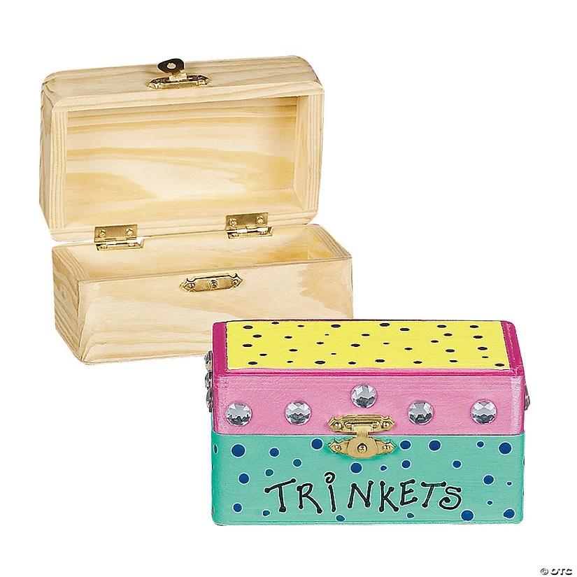 Outlet โจ DIY Unfinished Wood Hinged Boxes - 12 Pc. ๐ 3 Outlet โจ DIY Unfinished Wood Hinged Boxes - 12 Pc. ๐