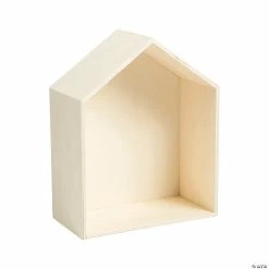 Buy ❤️ DIY Unfinished Wood House-Shaped Shadow Box 🌟