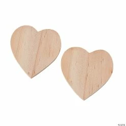Budget ๐ DIY Unfinished Wood Mini Hearts - 50 Pc. ๐