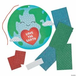 Budget 🎉 Earth Day Sign Glitter Mosaic Craft Kit- Makes 12 👍 -Boredom Busters Shop earth day sign glitter mosaic craft kit makes 1213768765 a01