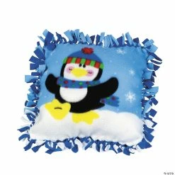 Wholesale 🛒 Fleece Penguin Tied Pillow Craft Kit - Makes 6 😀