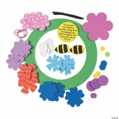 Promo 👏 Flower Wreath For Mom Craft Kit- Makes 12 ✨ -Boredom Busters Shop flower wreath for mom craft kit makes 1248 5786 a01