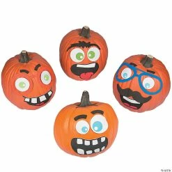 Deals 🌟 Funny Face Pumpkin Decorating Craft Kit - Makes 12 😀