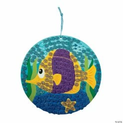 Wholesale ⌛ Glitter Fish Mosaic Craft Kit- Makes 12 ⌛