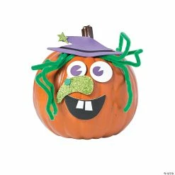 Outlet π Goofy Witch Pumpkin Decorating Craft Kit - Makes 12 π