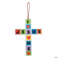 Discount 👏 “I Love Jesus, Jesus Loves Me” Cross Craft Kit- Makes 12 ⌛