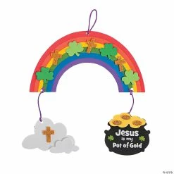 Deals 😀 Jesus Is My Pot of Gold St. Patrick's Day Mobile Craft Kit - Makes 12 ⭐