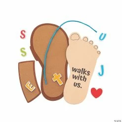 Budget π Jesus Walks with Us π©΄ Sandal Craft Kit - Makes 12 π 6 Budget π Jesus Walks with Us π©΄ Sandal Craft Kit - Makes 12 π -Boredom Busters Shop jesus walks with us sandal craft kit makes 1213830702 a01
