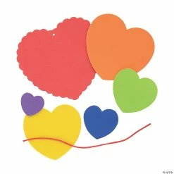 Flash Sale ✨ Layered Rainbow Heart Ornament Craft Kit - Makes 12 🥰 -Boredom Busters Shop layered rainbow heart ornament craft kit makes 1213962602 a01