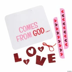 Flash Sale 🤩 Love Comes From God Sign Craft Kit - Makes 12 🛒 -Boredom Busters Shop love comes from god sign craft kit makes 1213961898 a01