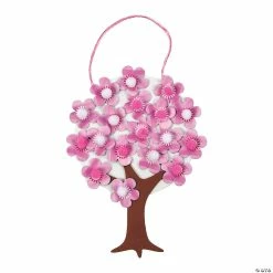 Hot Sale 🌟 Lunar New Year Cherry Blossom Tree Pom-Pom Craft Kit - Makes 12 🥰