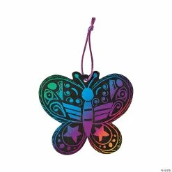 Wholesale 👏 Magic Color Scratch Butterfly Ornaments - 24 Pc. 😉