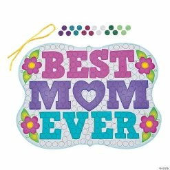 Buy 🎉 Mom Glitter Mosaic Sign Craft Kit - Makes 12 🎉 -Boredom Busters Shop mom glitter mosaic sign craft kit makes 1213768762 a01