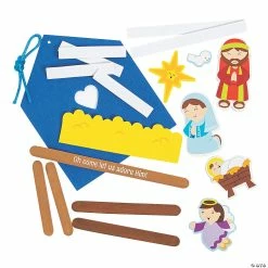 Wholesale 🎉 Nativity Craft Stick Ornament Craft Kit - Makes 12 ❤️ -Boredom Busters Shop nativity craft stick ornament craft kit makes 1213821293 a01