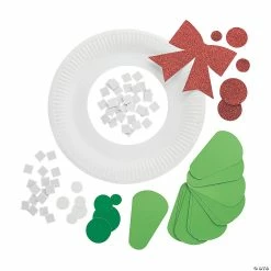 Wholesale 💯 Paper Plate 🎄 Christmas Wreath Craft Kit- Makes 12 🎁 -Boredom Busters Shop paper plate christmas wreath craft kit makes 1213957390 a01