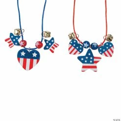 Hot Sale 😍 Patriotic Necklace Craft Kit - Makes 12 🌟