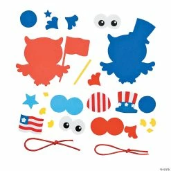 Flash Sale 😍 Patriotic Owl Ornament Craft Kit - Makes 12 🔥 -Boredom Busters Shop patriotic owl ornament craft kit makes 1213696084 a01