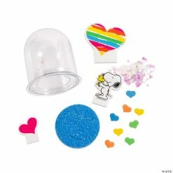 New 🛒 Peanuts® Valentine's Day Glitter Snow Globe Craft Kit - Makes 12 ❤️ -Boredom Busters Shop peanuts sup sup valentines day glitter snow globe craft kit makes 1213962603 a01