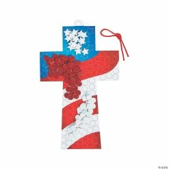 Discount 👍 Religious Mosaic Glitter Flag Craft Kit- Makes 12 😀 -Boredom Busters Shop religious mosaic glitter flag craft kit makes 1213791347 a01