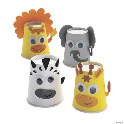 Best deal ❤️ Safari Animal Cup Craft Kit - Makes 12 🎁
