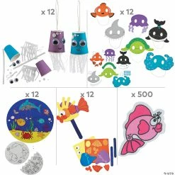 Buy 🔥 Sea Creatures Craft Kit Assortment - Makes 48 🔥 -Boredom Busters Shop sea creatures craft kit assortment makes 4814098265 a01