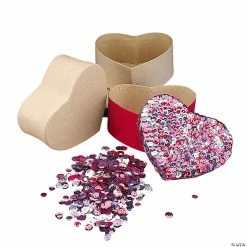 Wholesale ⌛ Sequin Hearts Box Craft Kits - Makes 12 ✔️