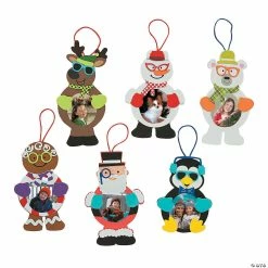 Coupon 🧨 Silly ❄ Christmas Character Picture Frame Ornament Craft Kit - Makes 12 😍