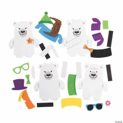 Best Sale 🧨 Silly Polar Bear Magnet Craft Kit - Makes 12 🎁 -Boredom Busters Shop silly polar bear magnet craft kit makes 1213911393 a01
