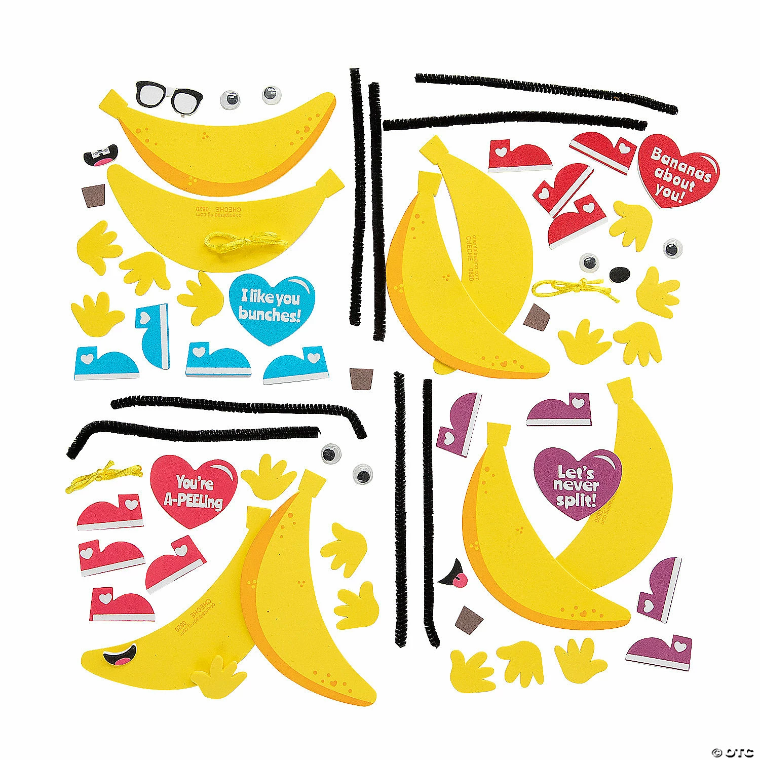 New ๐ Silly Valentine Banana Ornament Craft Kit - Makes 12 ๐ 4 New ๐ Silly Valentine Banana Ornament Craft Kit - Makes 12 ๐ - Image 2