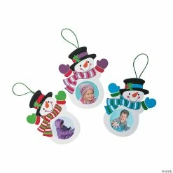 Best Pirce π Snowman Picture Frame Ornament Craft Kit - Makes 12 β€οΈ