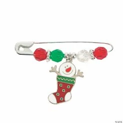 Best Pirce βοΈ Snowman Stocking Beaded Charm Pin Craft Kit - Makes 12 π